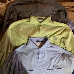 Columbia long sleeve fishing shirts
